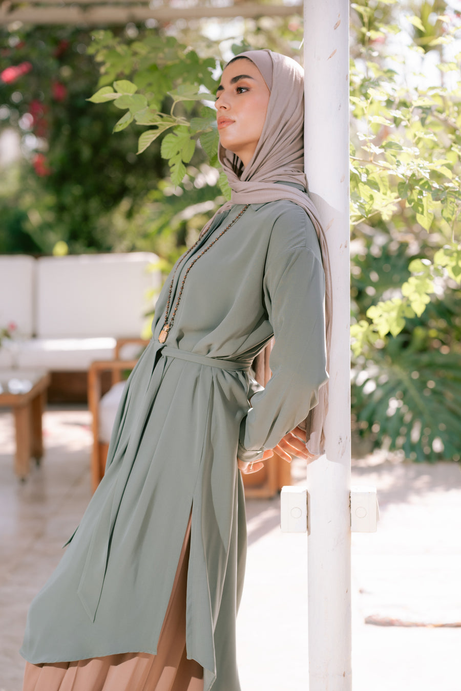 Sokon Shirt Light Olive - ABAYOLOGY