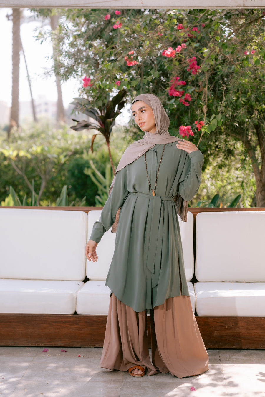 Sokon Shirt Light Olive - ABAYOLOGY