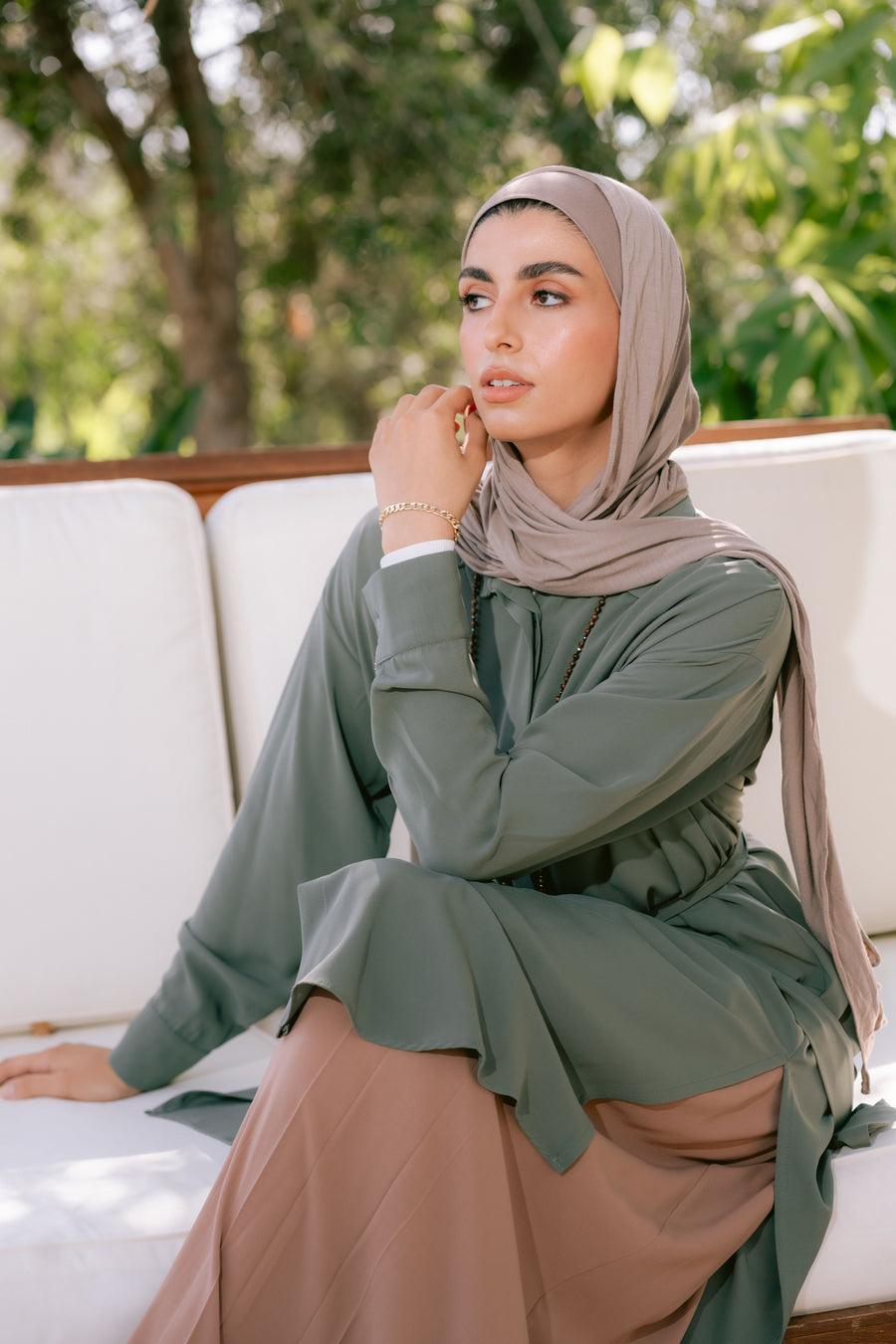 Sokon Shirt Light Olive - ABAYOLOGY