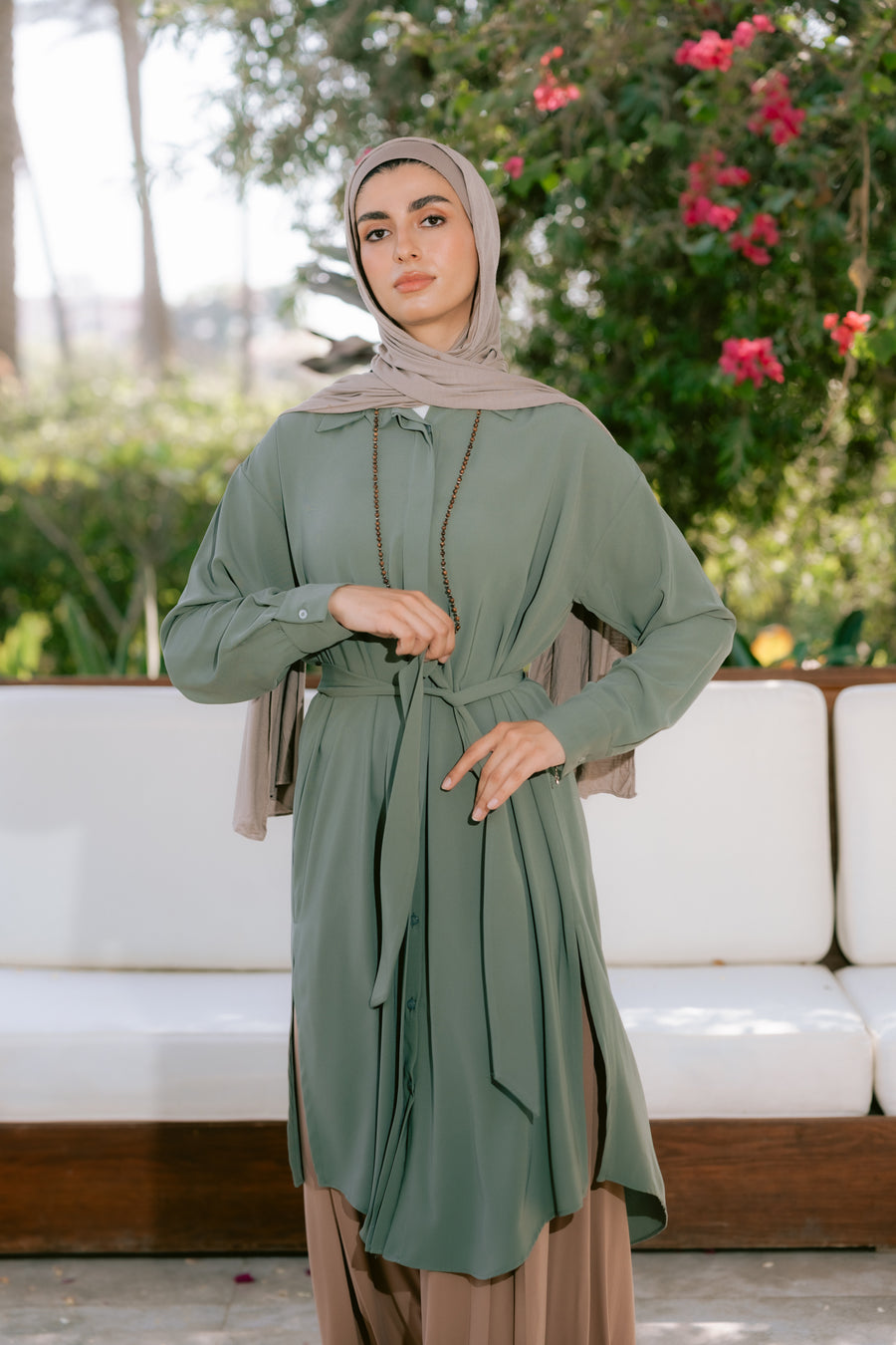Sokon Shirt Light Olive - ABAYOLOGY