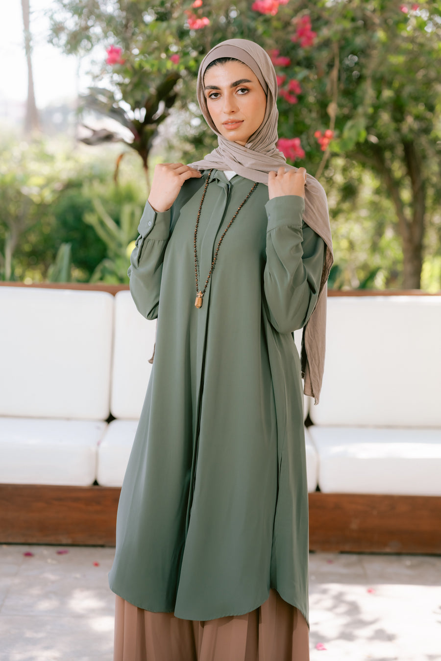 Sokon Shirt Light Olive - ABAYOLOGY