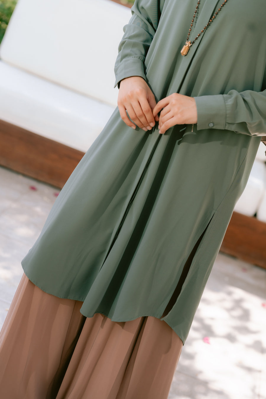 Sokon Shirt Light Olive - ABAYOLOGY