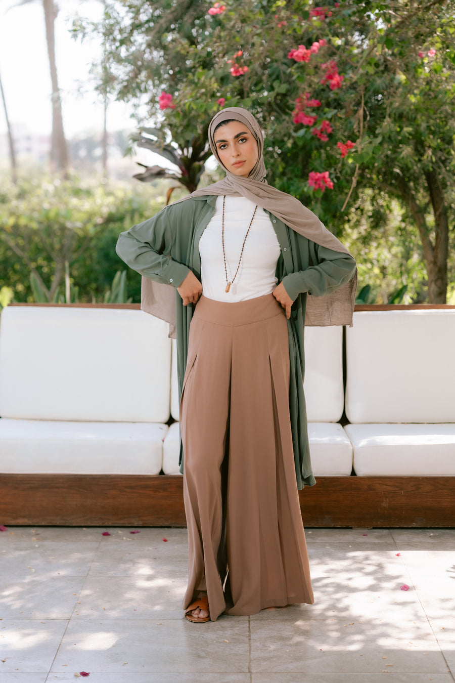 Wide Leg Pants Cafe - ABAYOLOGY