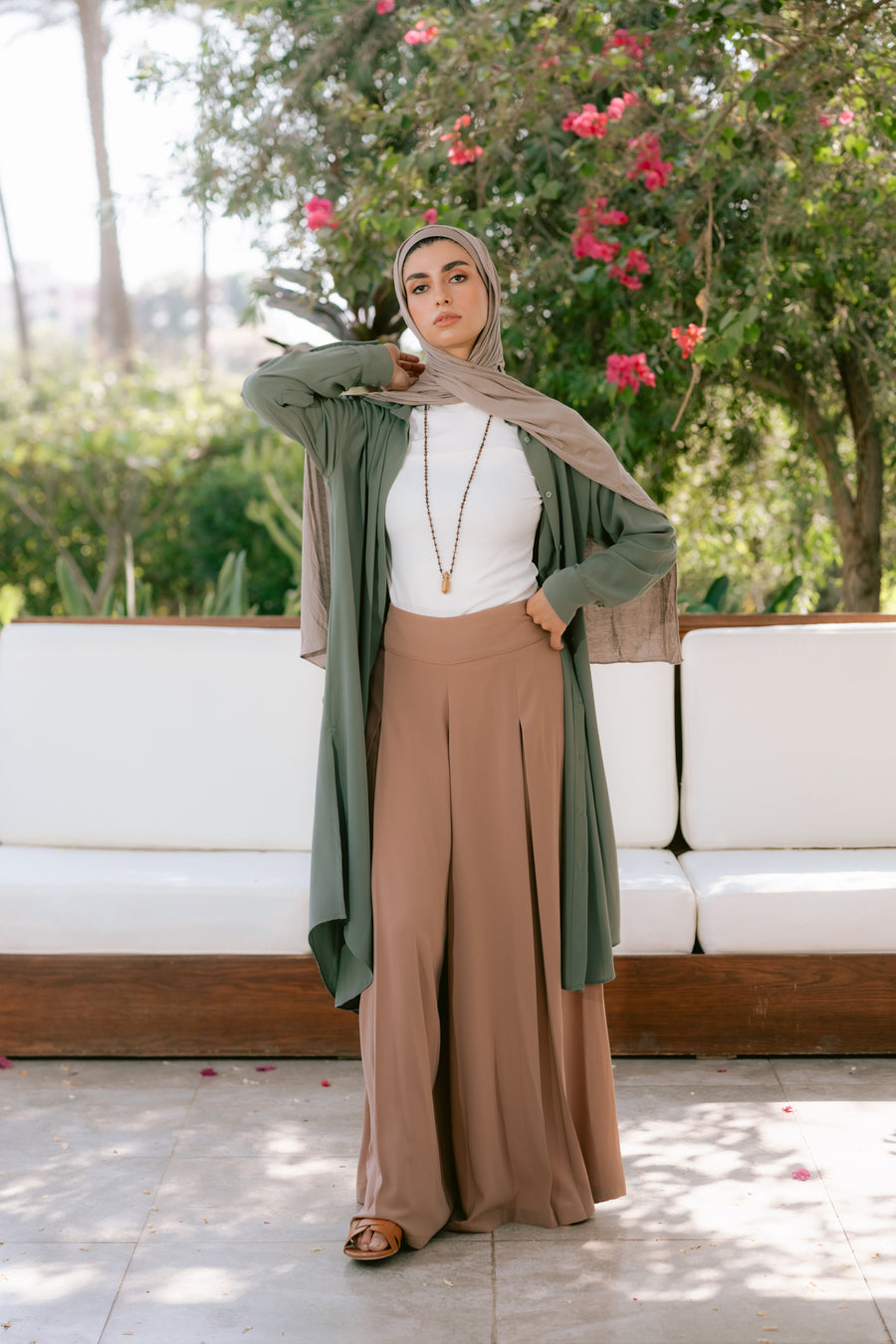 Wide Leg Pants Cafe - ABAYOLOGY
