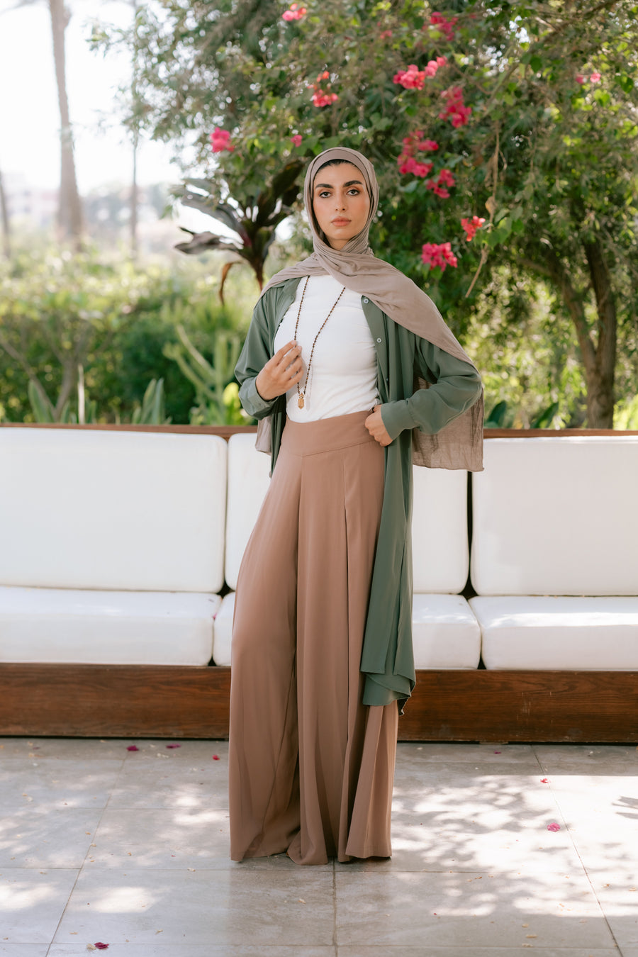 Wide Leg Pants Cafe - ABAYOLOGY