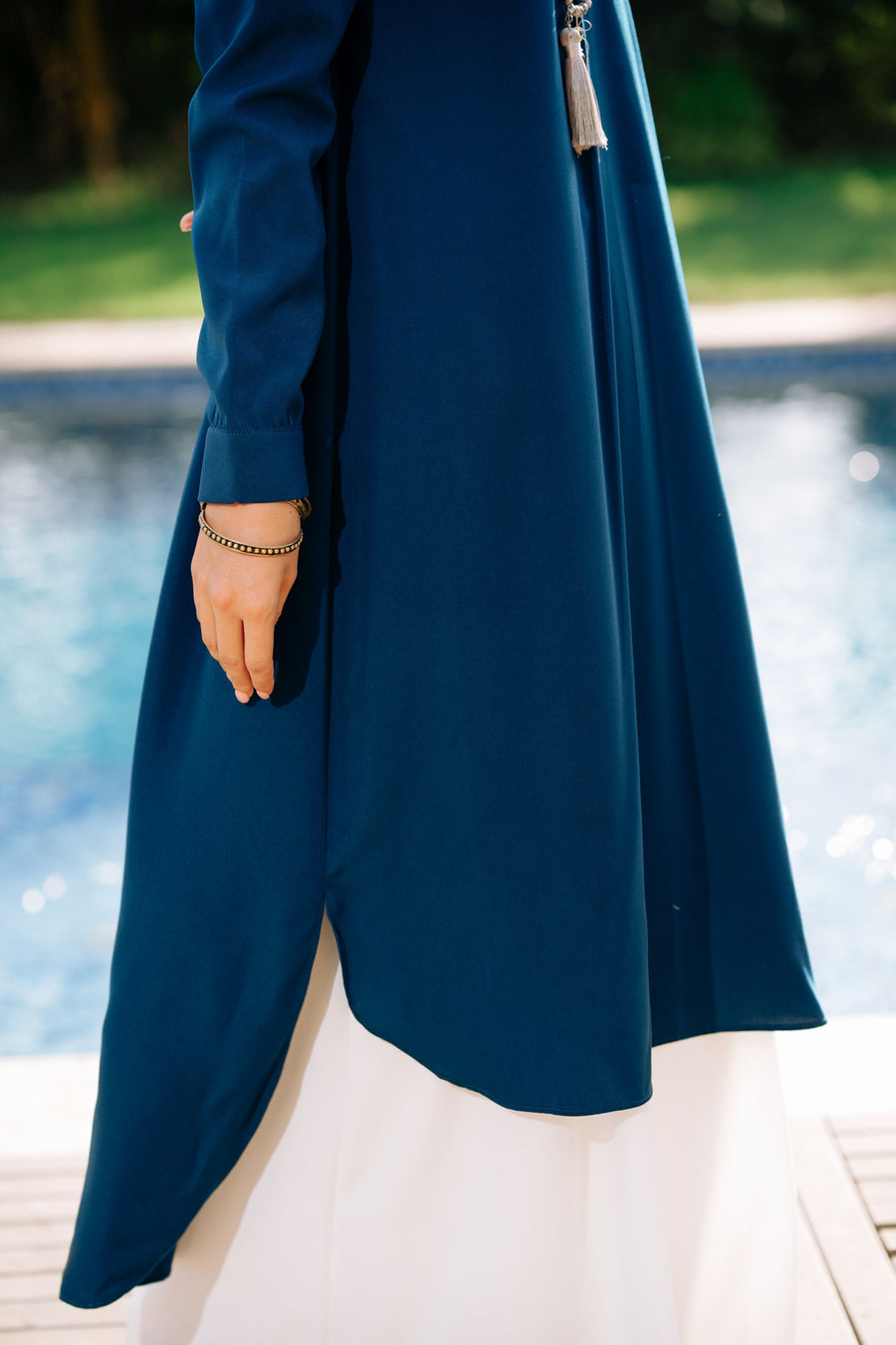 Luxury Shirt Navy Blue - ABAYOLOGY