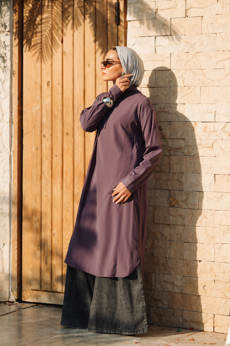 Luxury Shirt Violet - ABAYOLOGY