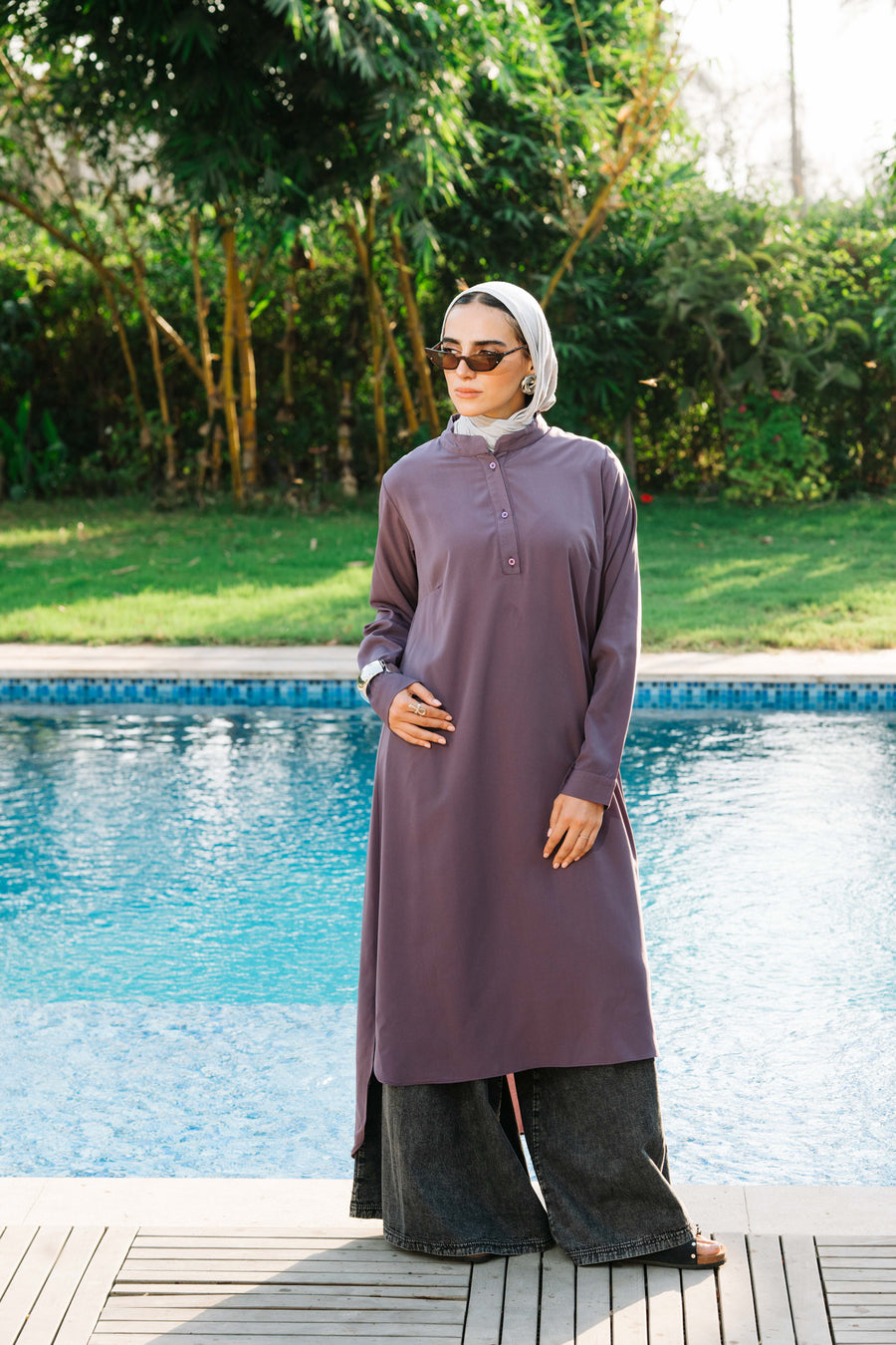 Luxury Shirt Violet - ABAYOLOGY