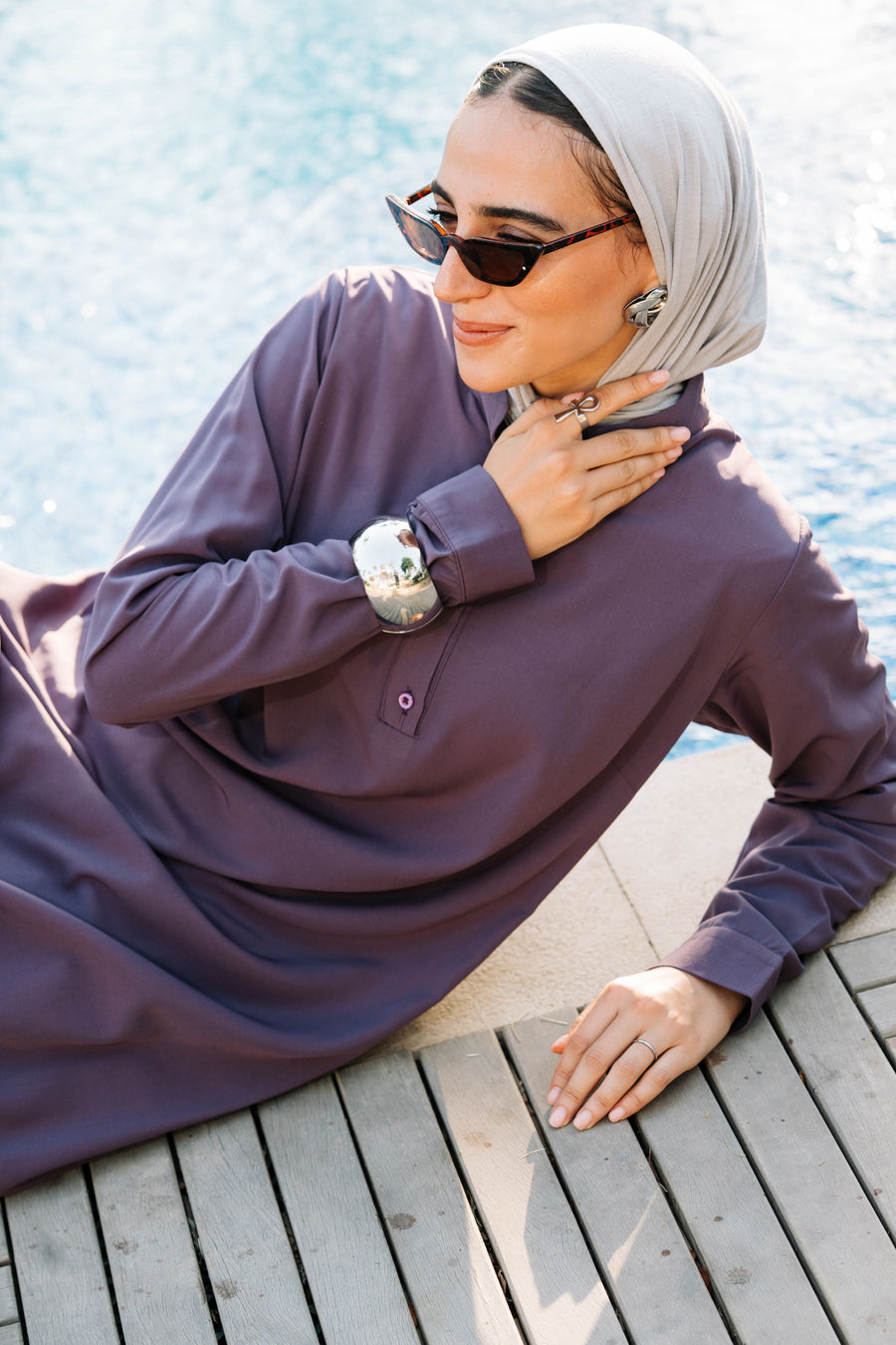 Luxury Shirt Violet - ABAYOLOGY