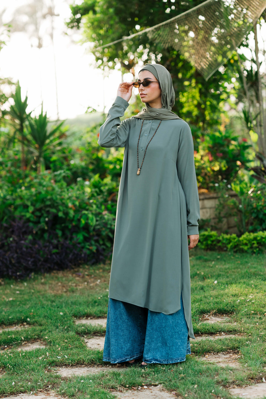 Luxury Shirt Light Olive - ABAYOLOGY