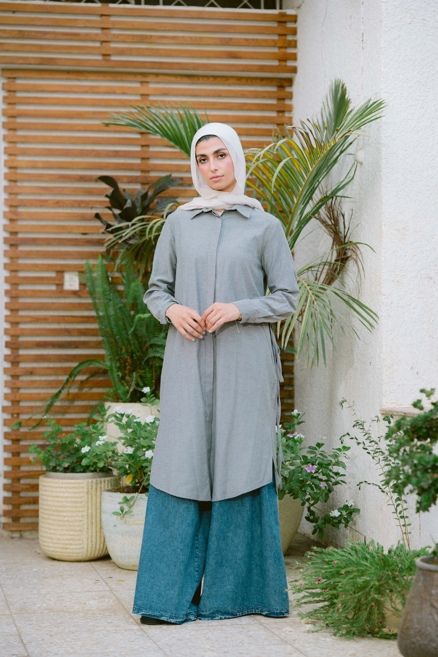 Kanzi Shirt Grey - ABAYOLOGY