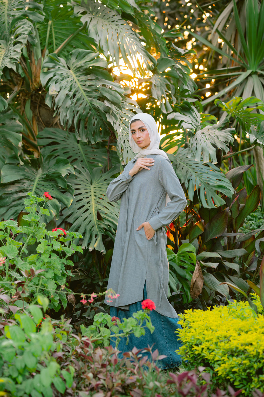 Kanzi Shirt Grey - ABAYOLOGY