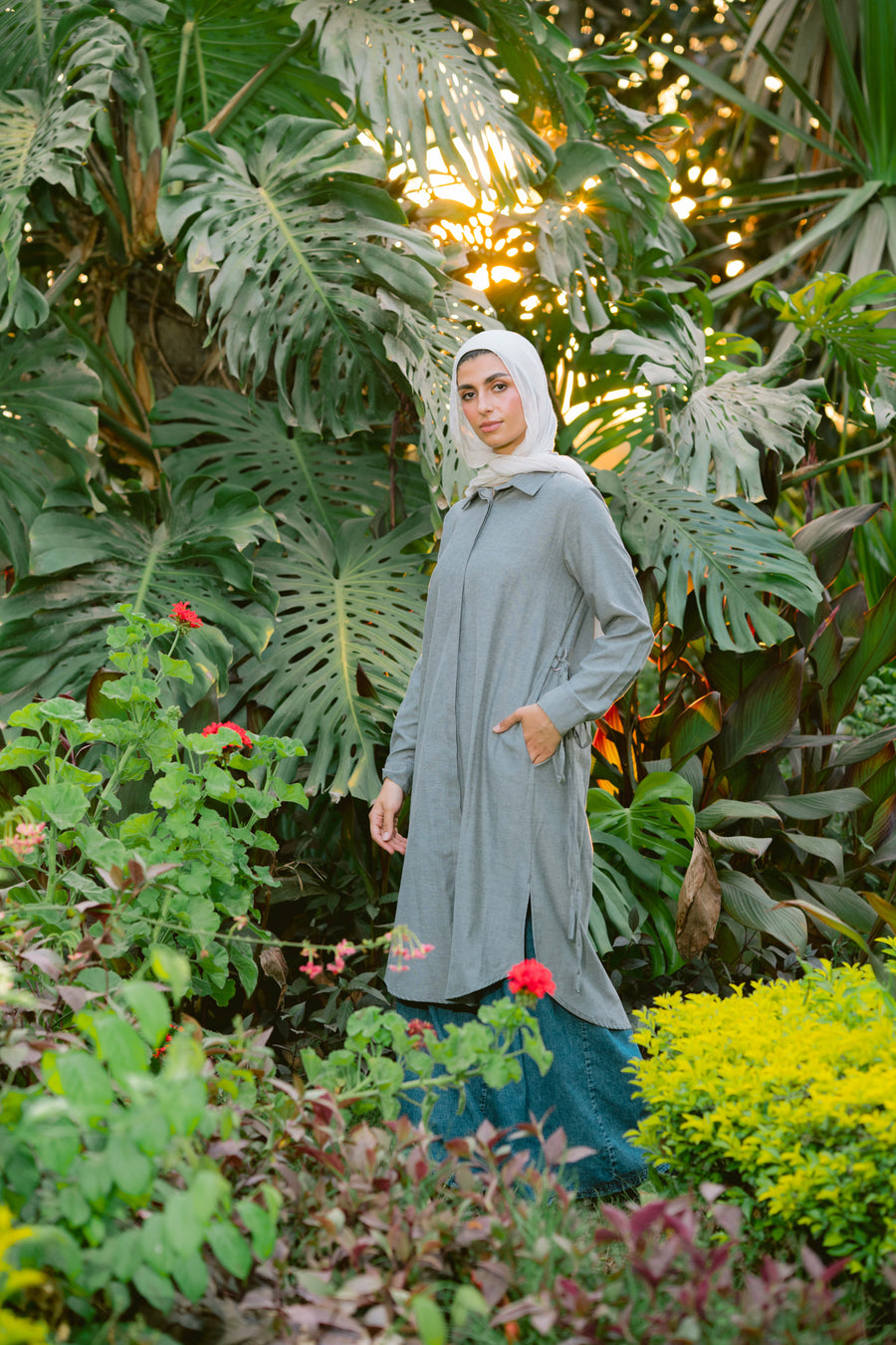 Kanzi Shirt Grey - ABAYOLOGY