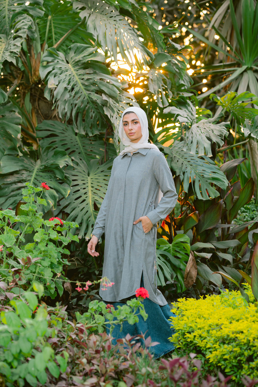 Kanzi Shirt Grey - ABAYOLOGY