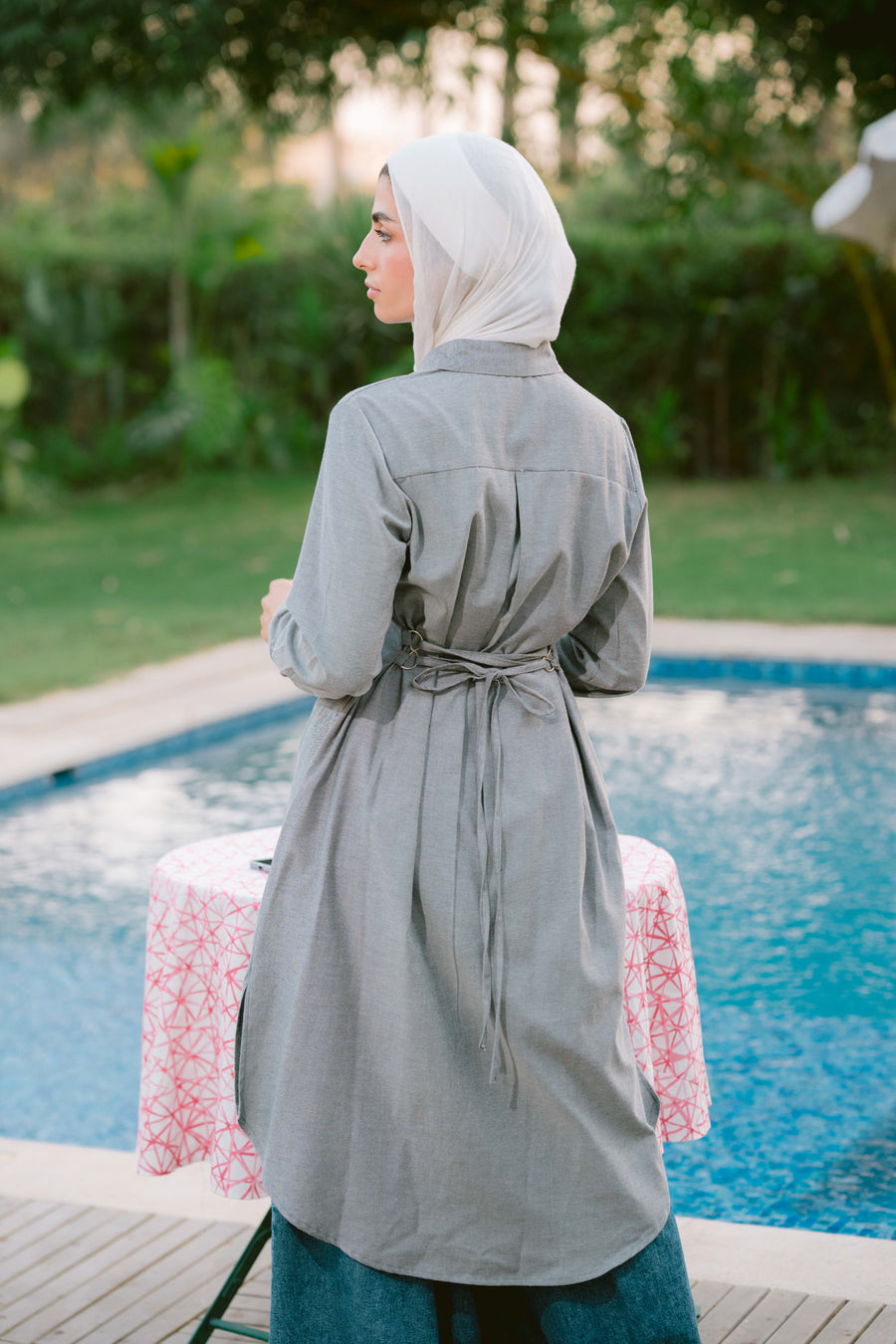 Kanzi Shirt Grey - ABAYOLOGY