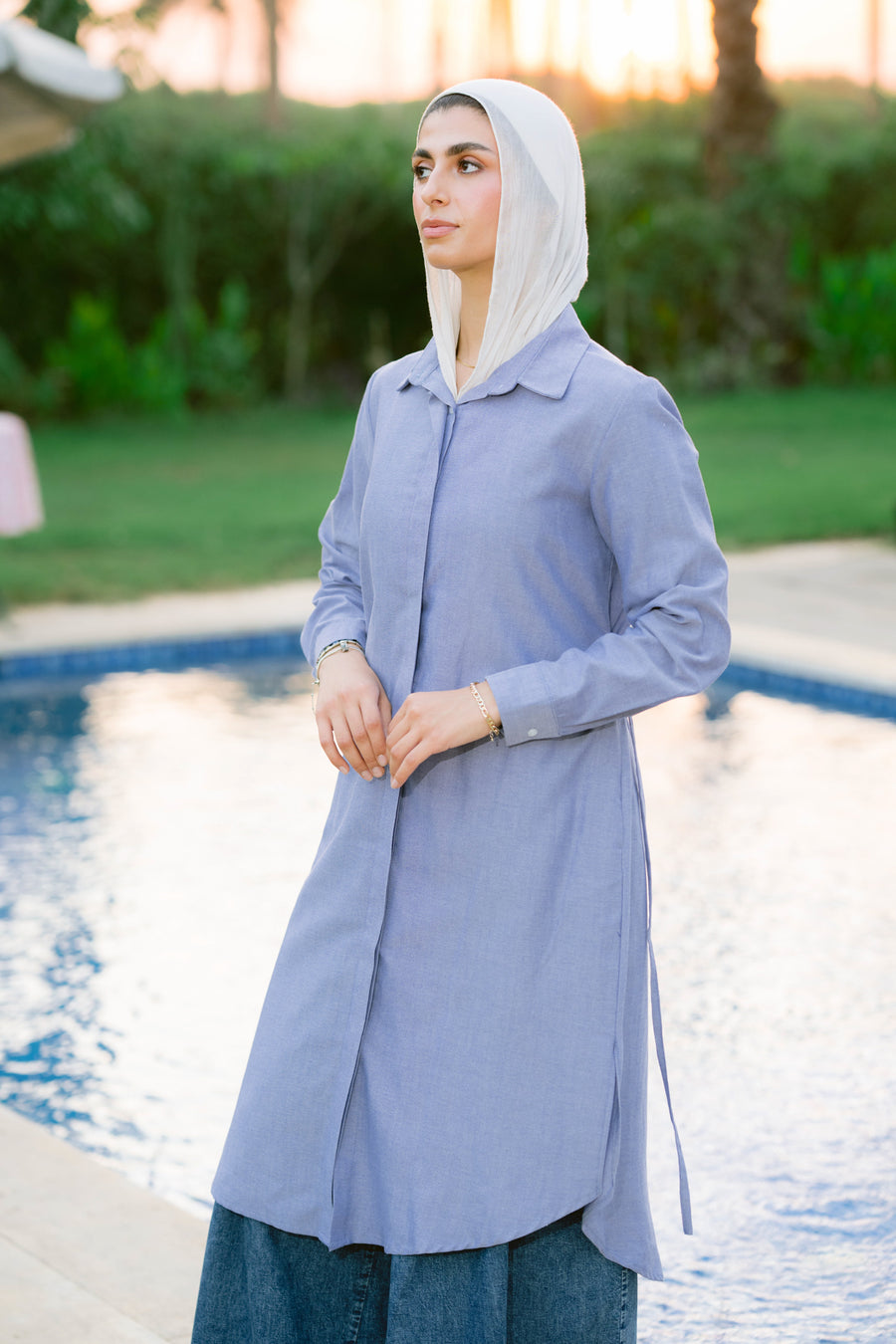 Kanzi Shirt Blue - ABAYOLOGY