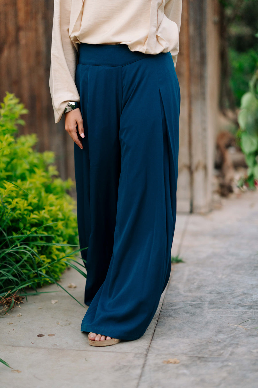 Wide Leg Pants Navy - ABAYOLOGY