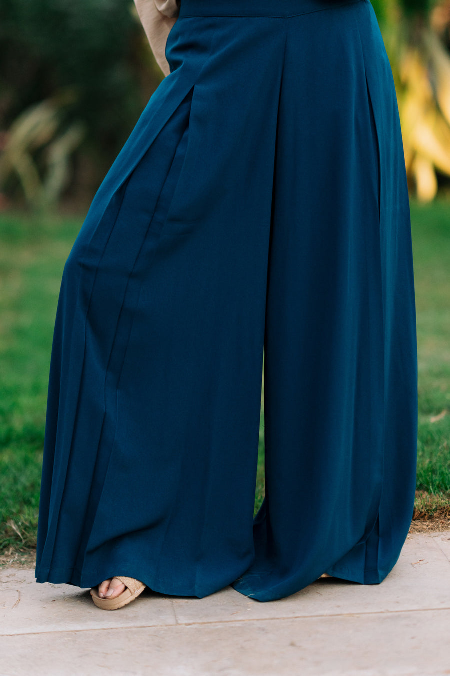 Wide Leg Pants Navy - ABAYOLOGY