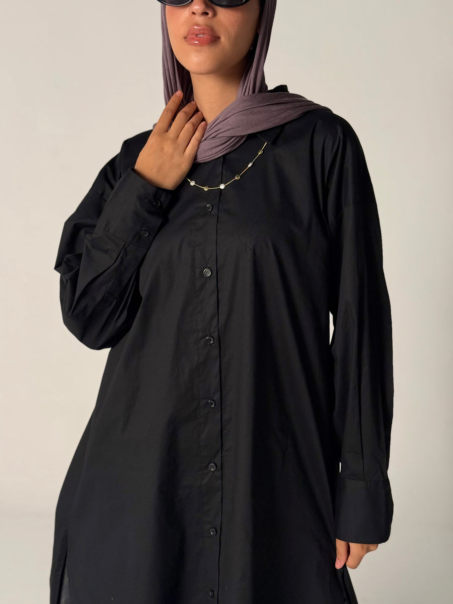 Kamisi Shirt Black - ABAYOLOGY