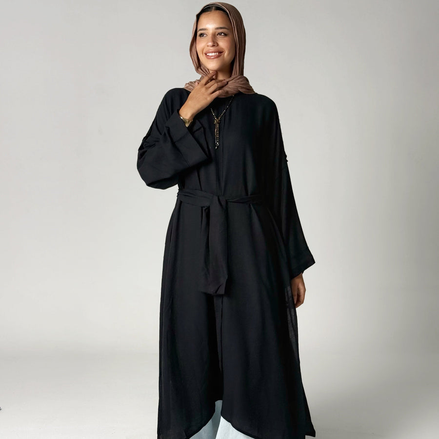 Amena Cardigan Black - ABAYOLOGY