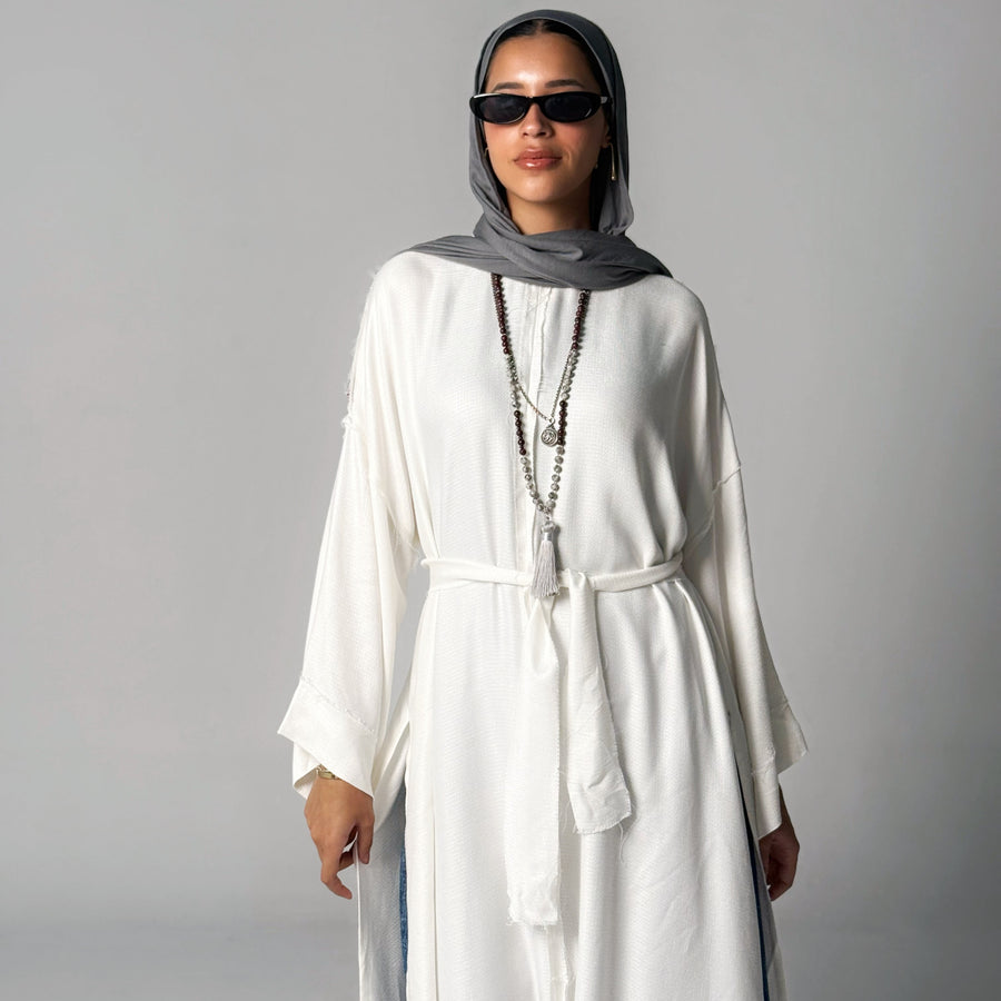 Amena Cardigan Off White - ABAYOLOGY