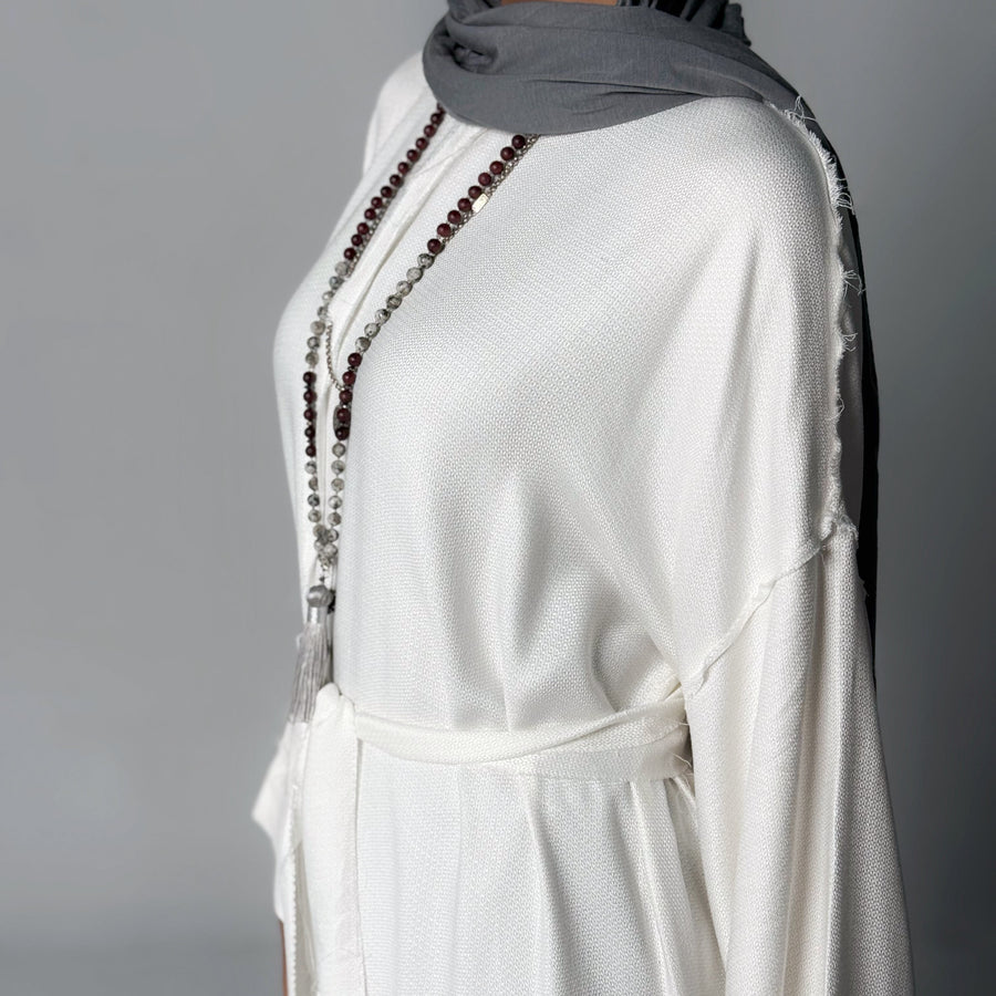 Amena Cardigan Off White - ABAYOLOGY