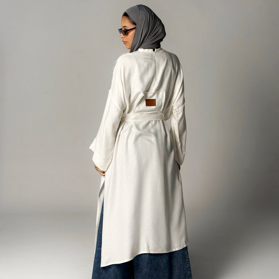 Amena Cardigan Off White - ABAYOLOGY