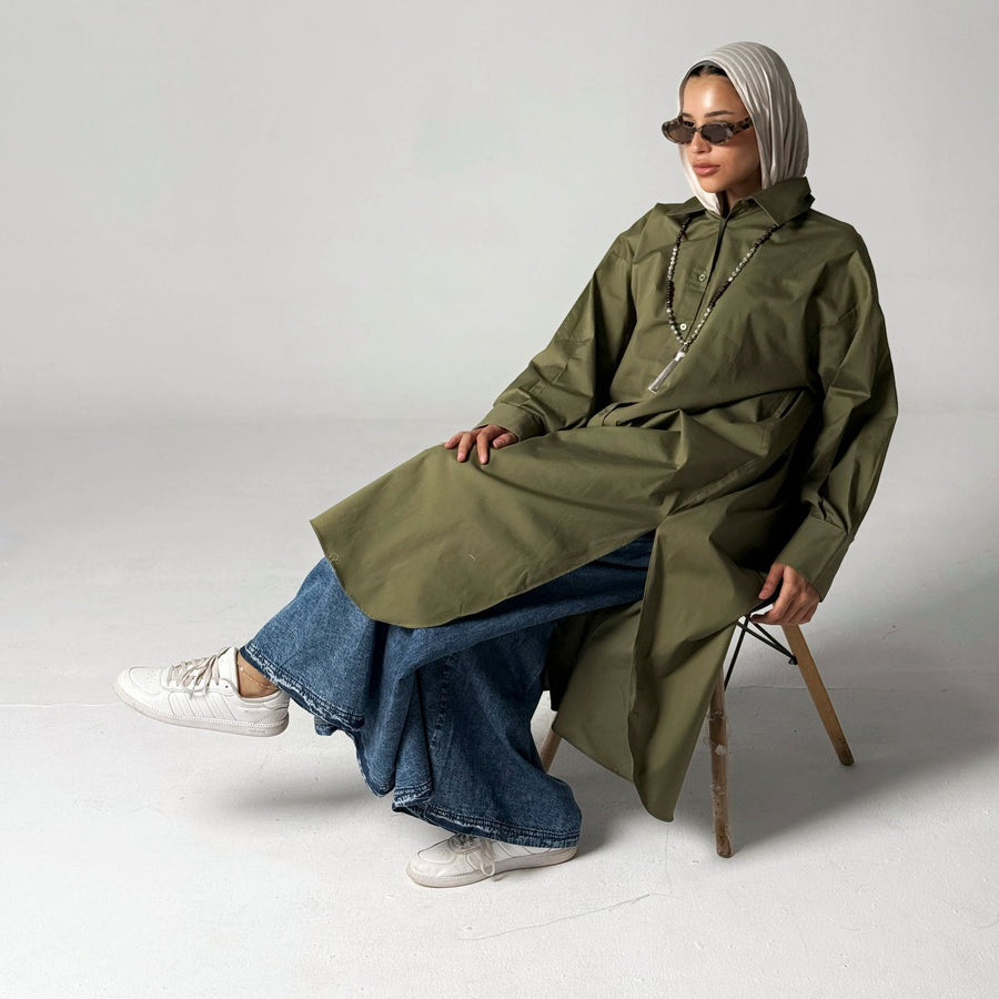 Kamisi Shirt Olive - ABAYOLOGY