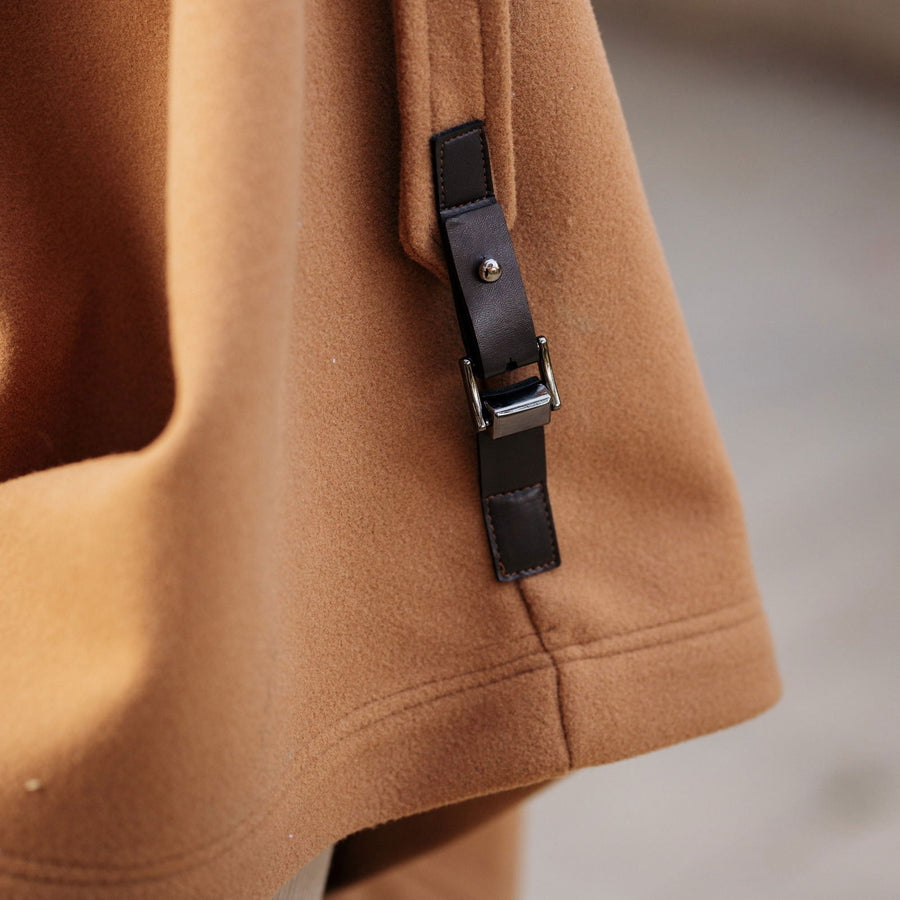 Luxurious Wool Cape Camel - ABAYOLOGY