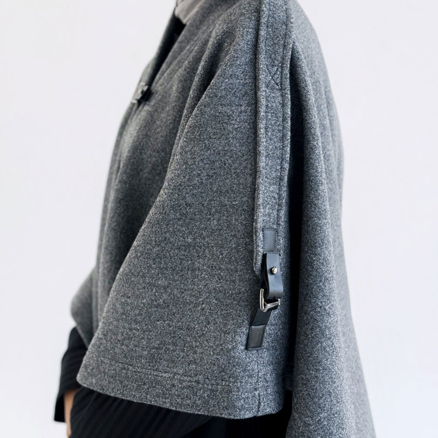 Luxurious Wool Cape Grey - ABAYOLOGY