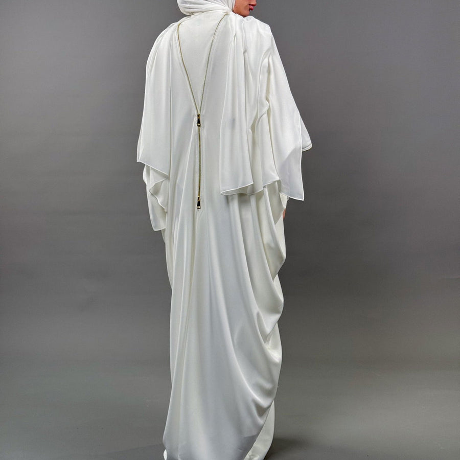 Misk Abaya - White - ABAYOLOGY