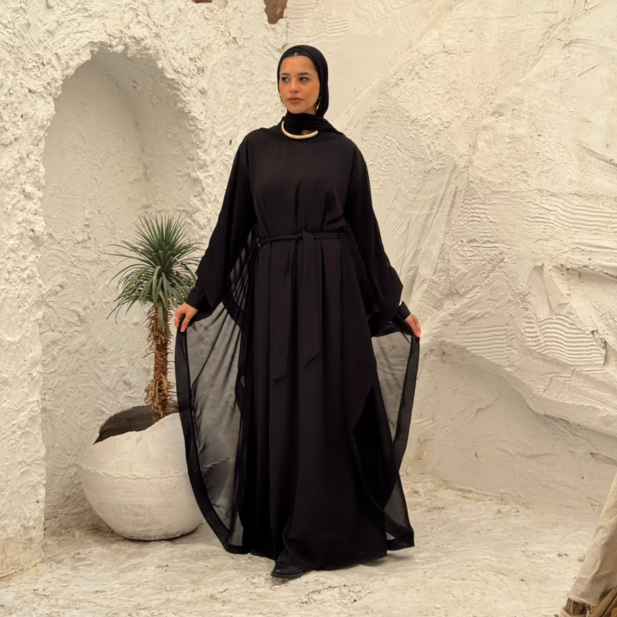 Rawnak Abaya Black - ABAYOLOGY
