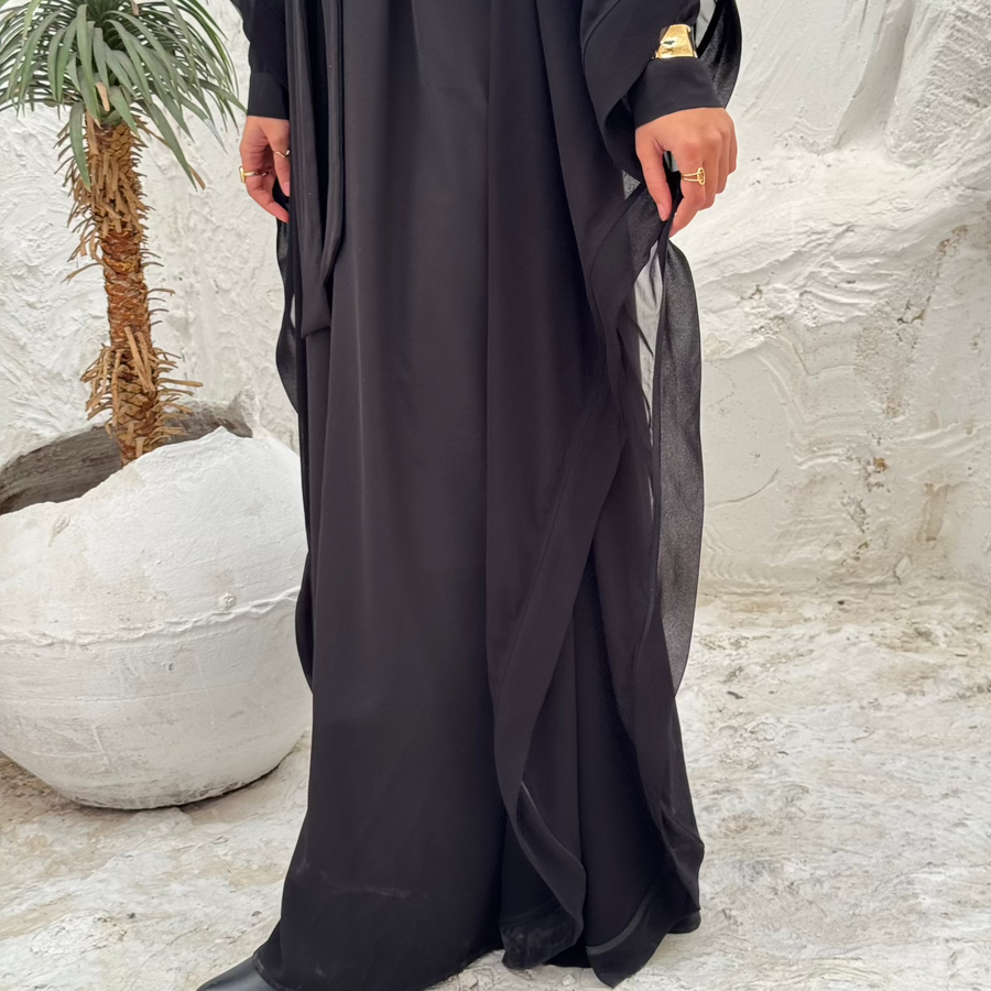 Rawnak Abaya Black - ABAYOLOGY