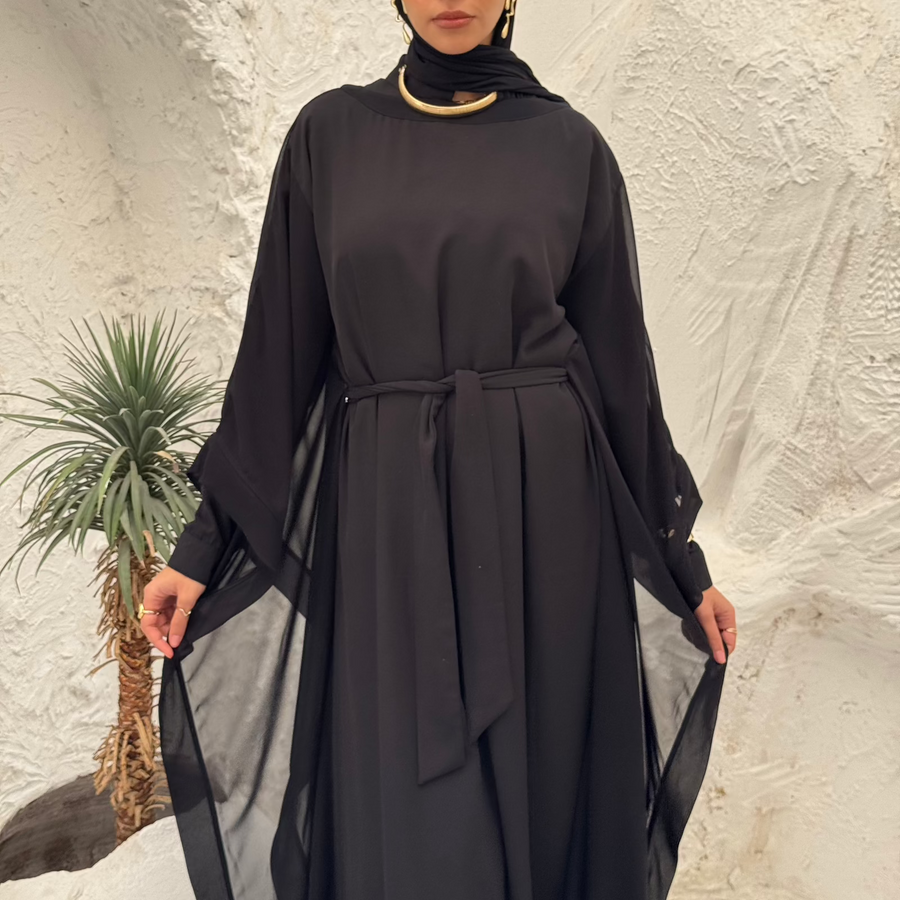 Rawnak Abaya Black - ABAYOLOGY