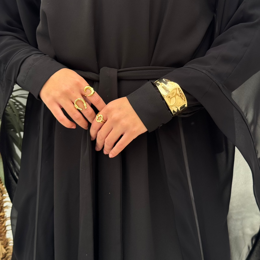 Rawnak Abaya Black - ABAYOLOGY