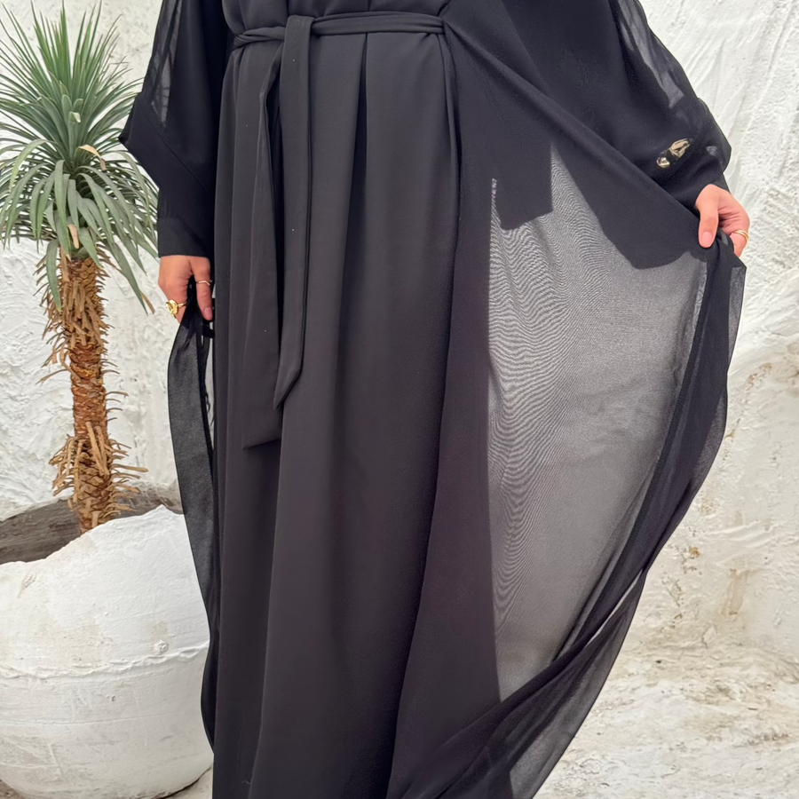 Rawnak Abaya Black - ABAYOLOGY