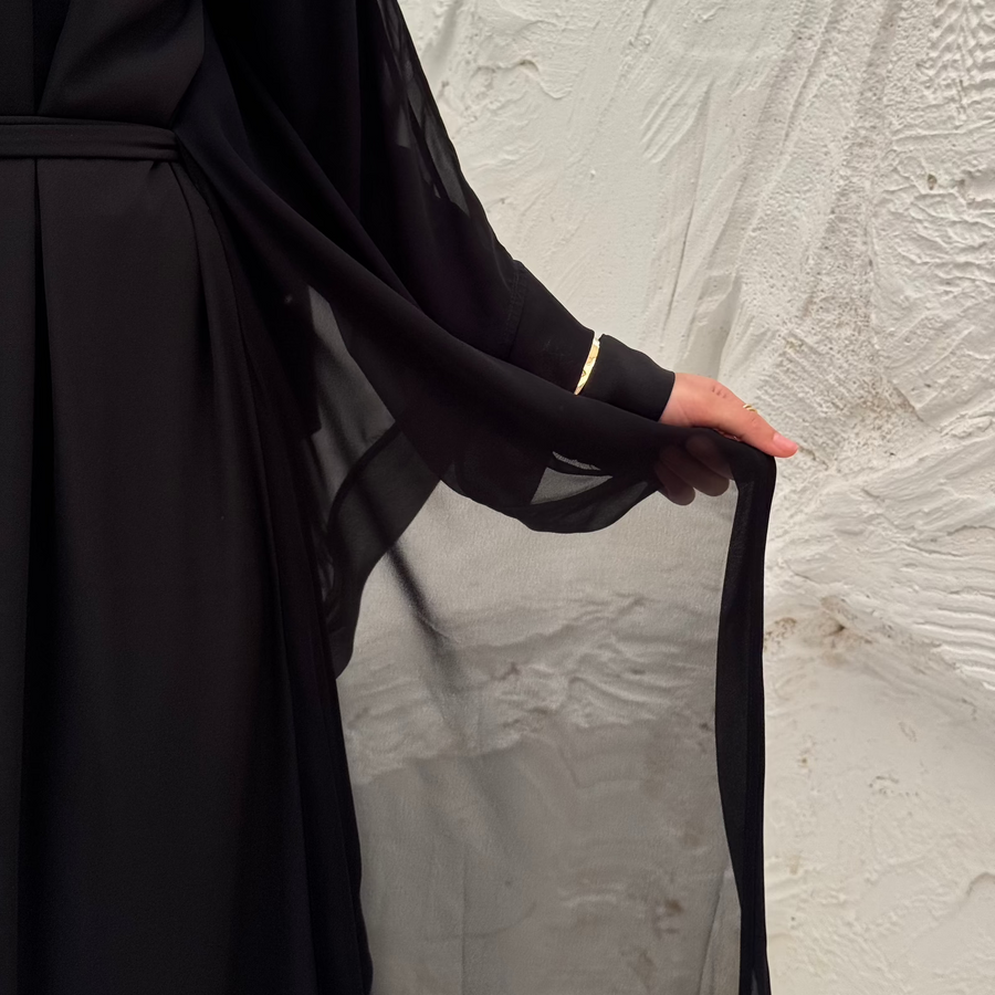 Rawnak Abaya Black - ABAYOLOGY