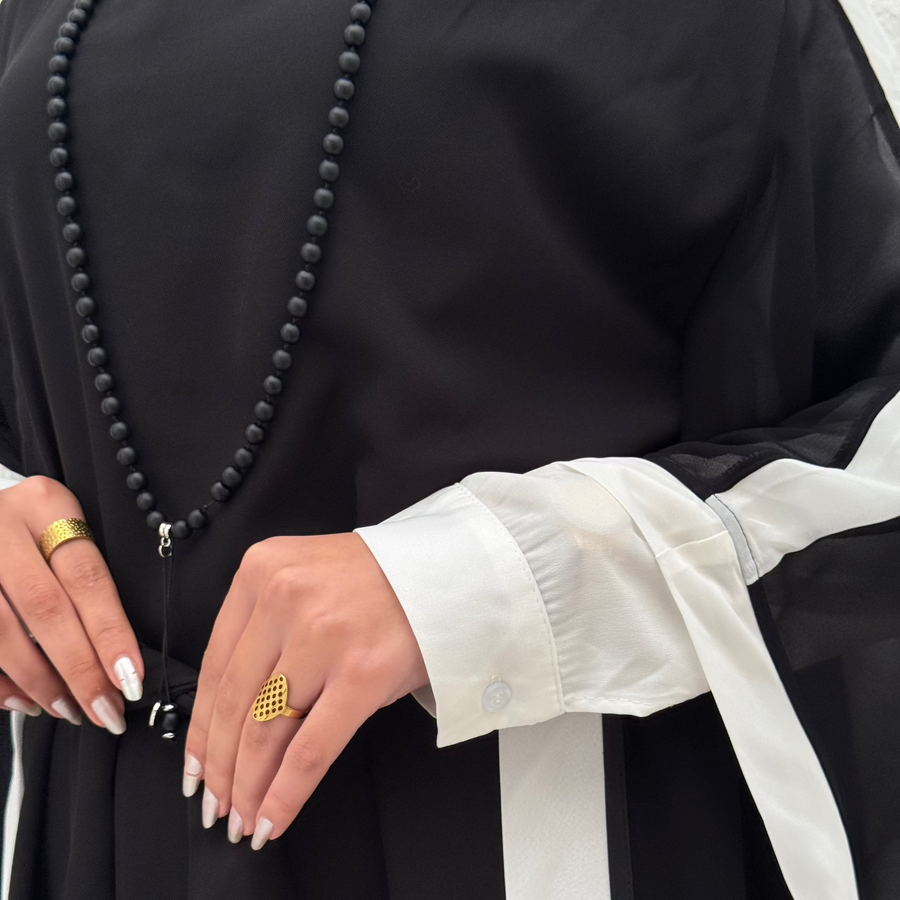Rawnak Abaya White - ABAYOLOGY