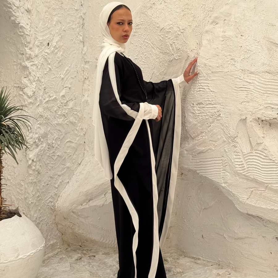 Rawnak Abaya White - ABAYOLOGY