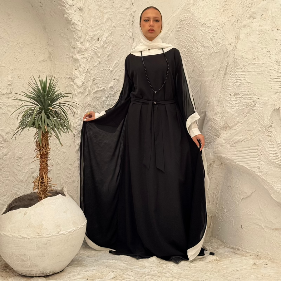 Rawnak Abaya White - ABAYOLOGY