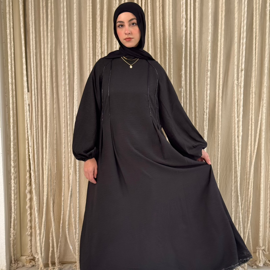 Rihanna Cloche Abaya Black - ABAYOLOGY