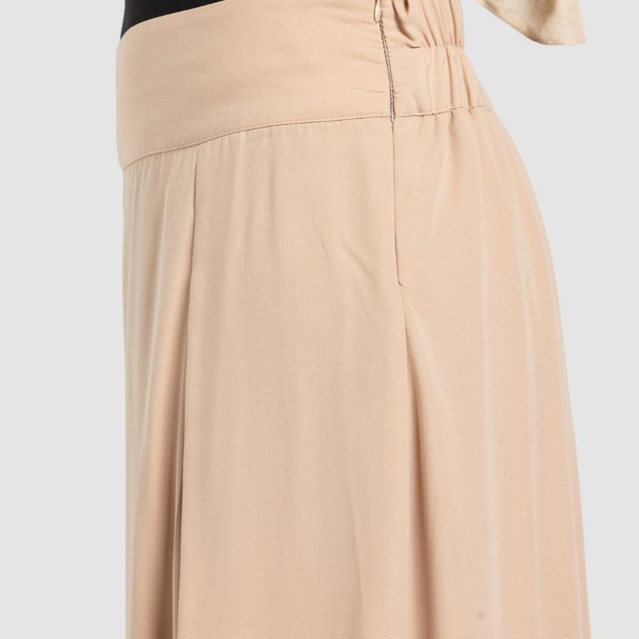 Wide Leg Pants Beige - ABAYOLOGY