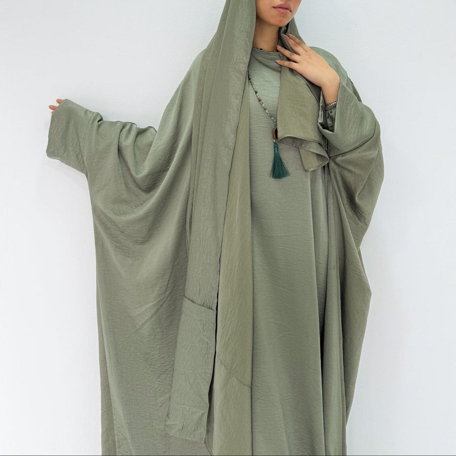 Zahara Abaya Isdal Olive - ABAYOLOGY
