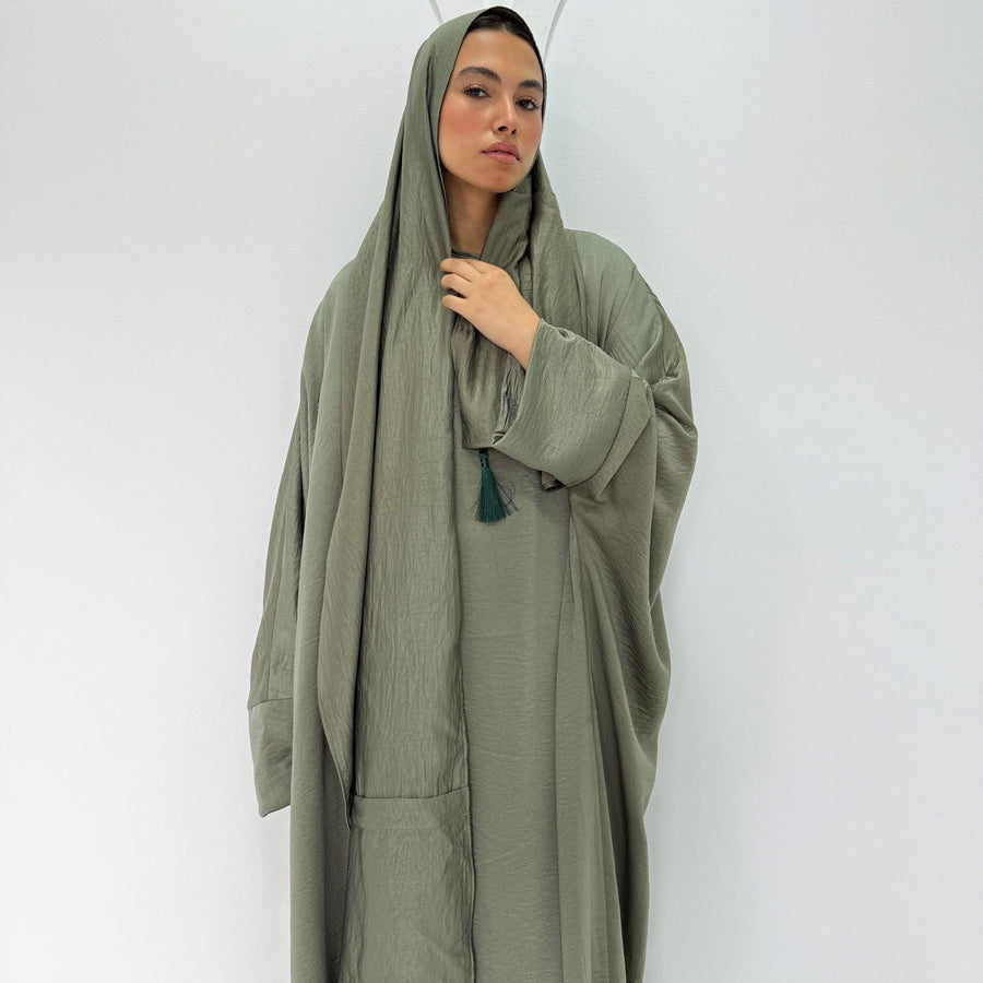 Zahara Abaya Isdal Olive - ABAYOLOGY